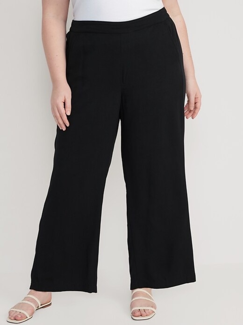Old Navy Black Wide-Leg Pull-On Pants